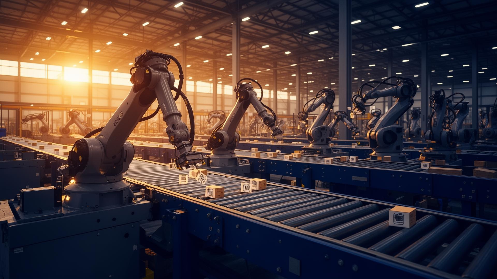 Automated logistics warehouse with RFID tagging